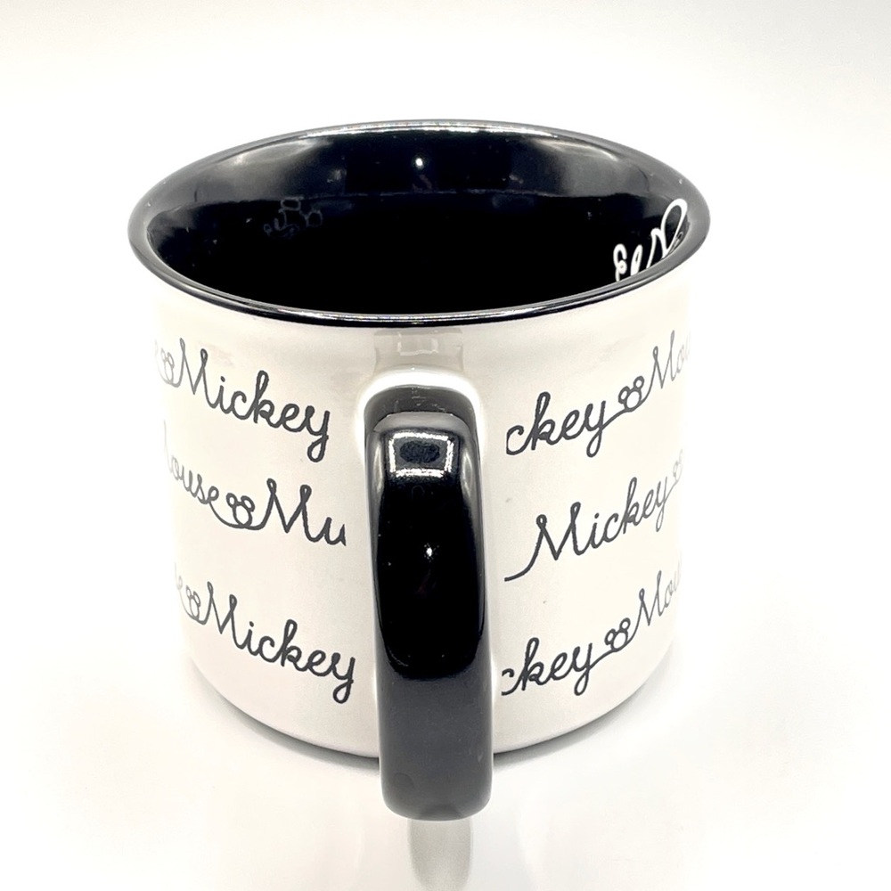 Disney Mickey Mouse Black and White Cursive Mug - Picture 4 of 9